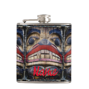 Totem Pole Face Thunder_Cove Flask