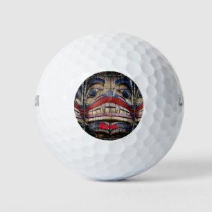Totem Pole Face Thunder_Cove Golf Balls