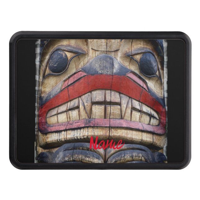 Totem Pole Face Thunder_Cove   Hitch Cover (Front)