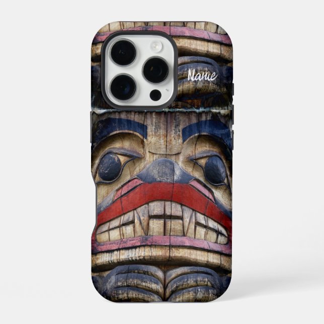 Totem Pole Face Thunder_Cove Iphone Case (Back)
