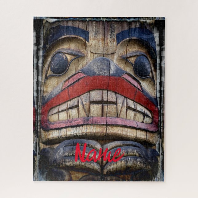 Totem Pole Face Thunder_Cove Jigsaw Puzzle (Vertical)