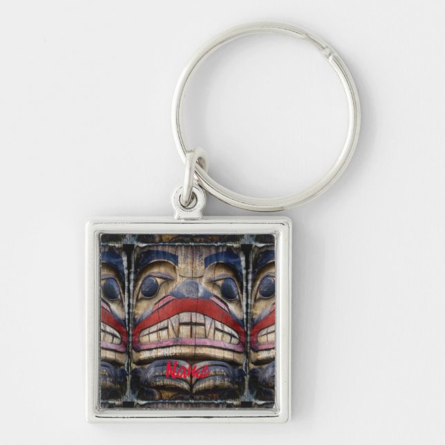 Totem Pole Face Thunder_Cove  Keychain (Front)