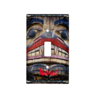 Totem Pole Face Thunder_Cove Light Switch Cover