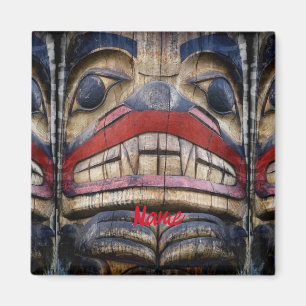Totem Pole Face Thunder_Cove   Magnet