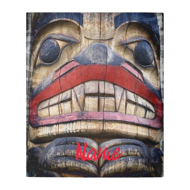 Totem Pole Face Thunder_Cove Metal Print (Front)