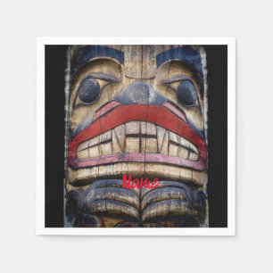 Totem Pole Face Thunder_Cove Napkins