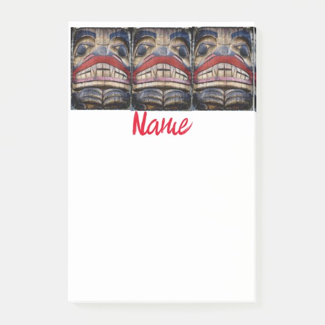 Totem Pole Face Thunder_Cove Post-it Notes (Front)