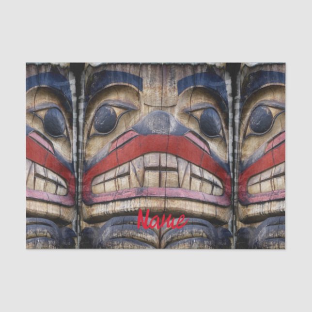 Totem Pole Face Thunder_Cove Tissue Paper (Front)