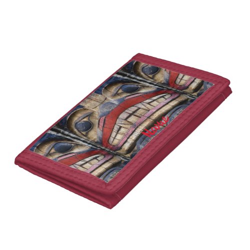 Totem Pole Face Thunder_Cove Trifold Wallet