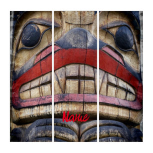 Totem Pole Face Thunder_Cove Triptych