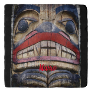 Totem Pole Face Thunder_Cove Trivet