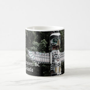 Totem pole in Vancouver, BC Canada coffee mug