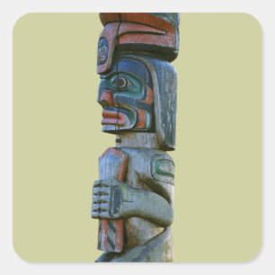 Totem Pole Square Sticker