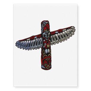 Totem Pole Temporary Tattoo Native Art Tattoo