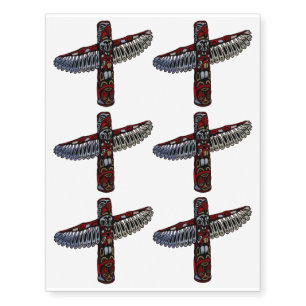 Totem Pole Temporary Tattoo Native Art Tattoo