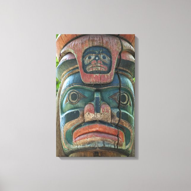 Totem Pole Wrapped Canvas Print (Front)