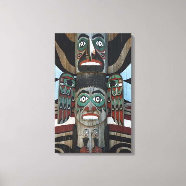 Totem Pole Wrapped Canvas Print (Front)