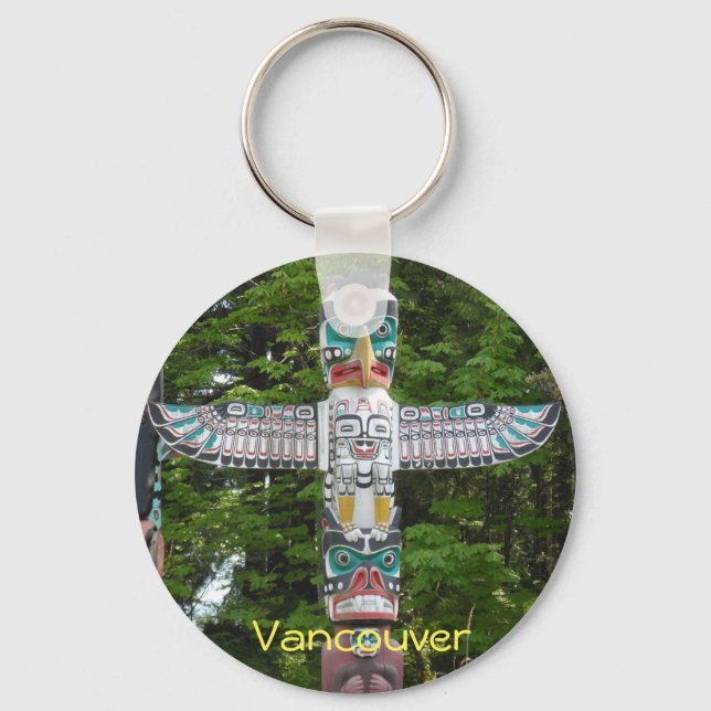 Totem Poles - Stanley Park, Vancouver Keychain (Front)