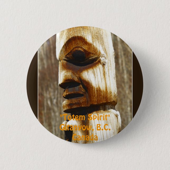 TOTEM SPIRIT Art Collection Pinback Button (Front)