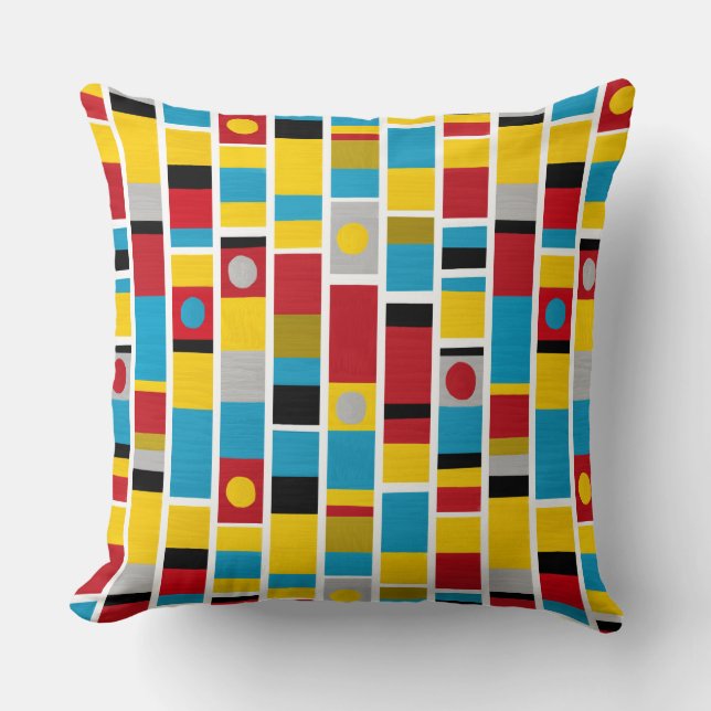Totem Stripes Throw Pillow (Front)