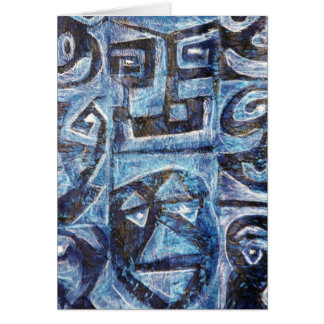 Totem style faces cards