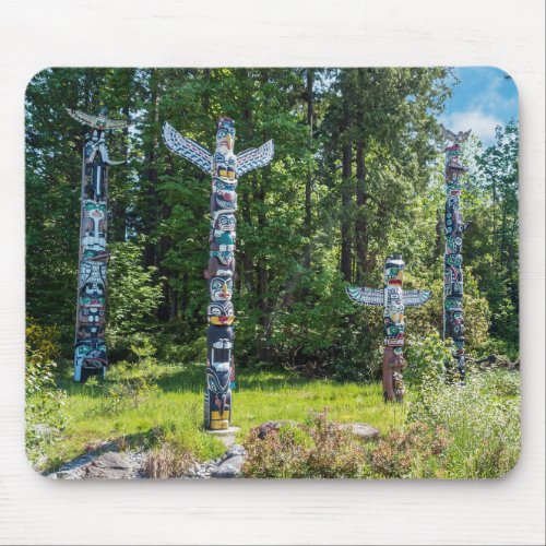 Totems in Stanley Park Vancouver Canada Mouse Pad