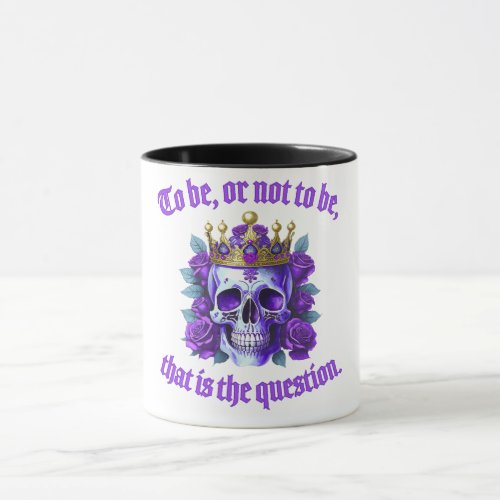 Totenkopf Gift Krone Rosen Sword King Lila Mug