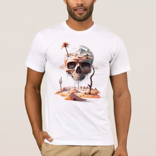 Totenkopf in Stoner Rock Design T_Shirt