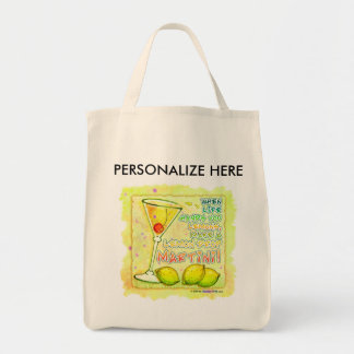 Totes, Grocery - Lemon Drop Martini Tote Bag