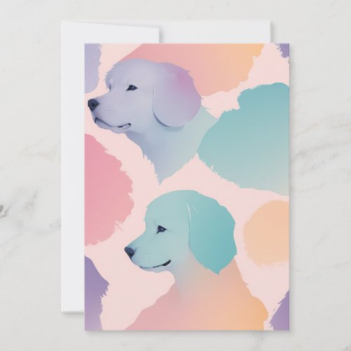 Totes Shopping Bags Dog in pastel mood color Invitation