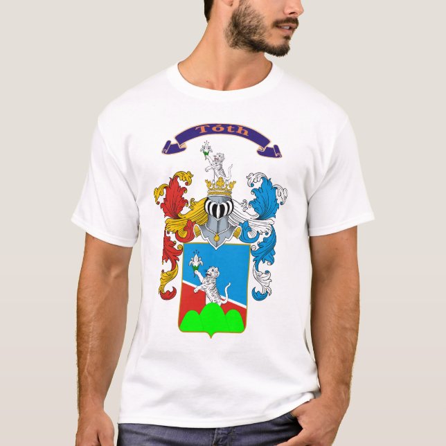Toth Family Hungarian Coat of Arms T-shirt (Front)
