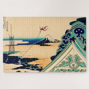 Toto Asakusa Honganji by Katsushika Hokusai Jigsaw Puzzle