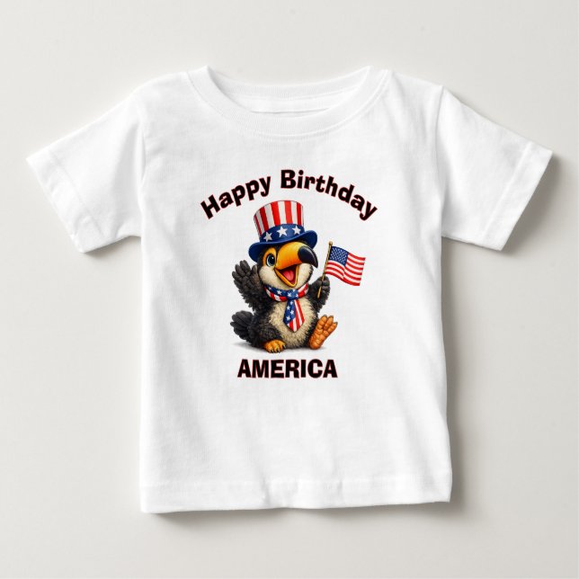 Toucan (4k) Patriotic Kid T-Shirt (Front)