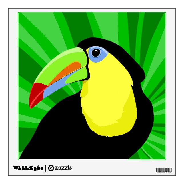 Toucan Abstract Art Wall Sticker (Front)