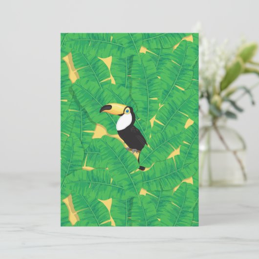 Toucan and banana leaves (Standing Front)