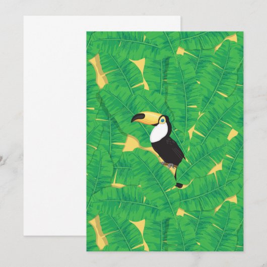 Toucan and banana leaves (Front/Back)
