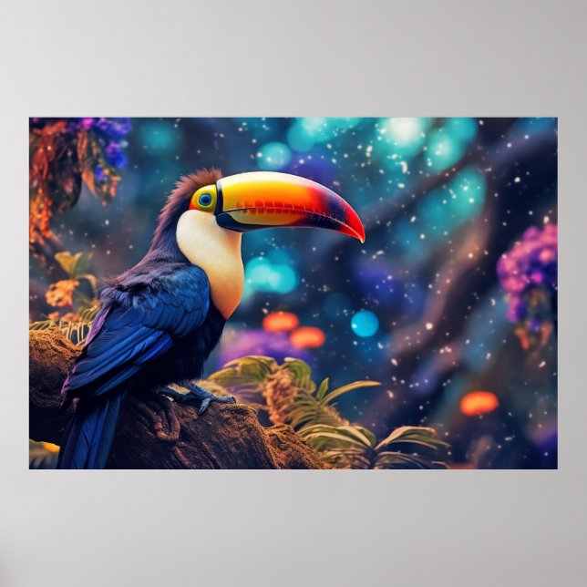 Toucan Animal Bird Wildlife Wilderness Colorful Poster (Front)