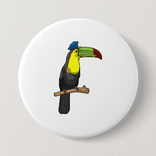 Toucan as Police officer Police Button