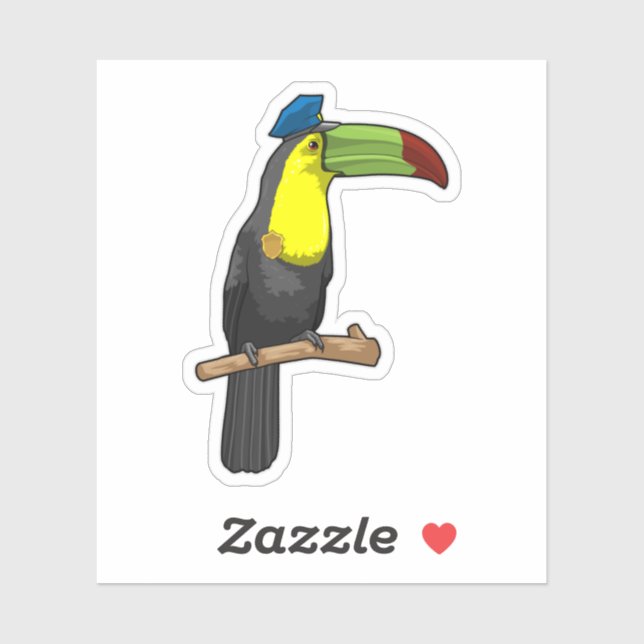 Toucan as Police officer Police Sticker (Sheet)
