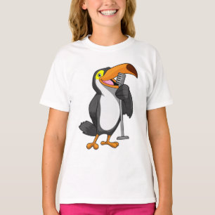 Toucan at Music with Microphone T-Shirt