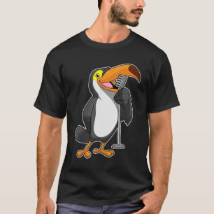 Toucan at Music with Microphone T-Shirt