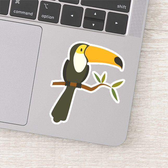Toucan Bird Jungle Die Cut Sticker (Detail)
