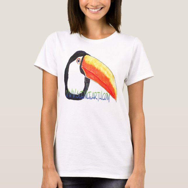 Toucan Bird Jungle Exotic Womens shirt top (Front)