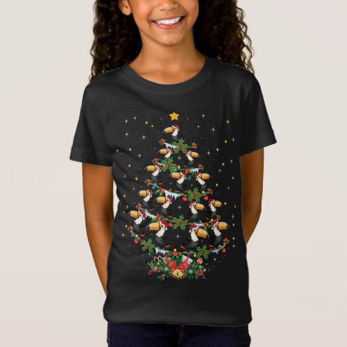 Toucan Bird Lover Xmas Tree Santa Hat Toucan Chris T_Shirt