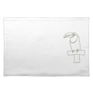 Toucan Bird Outline Drawing Coloring Placemats
