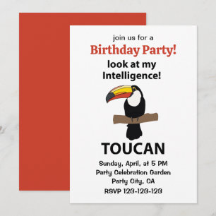 Toucan Bird Tropical Funny Birthday Invitation