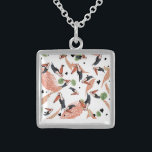 Toucan Birds Summer Tropical Greenery Art Sterling Silver Necklace<br><div class="desc">Toucan Birds Summer Tropical Greenery Art on a Necklace</div>