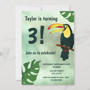 Toucan Birthday Invitation