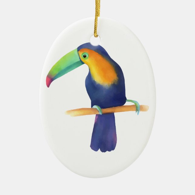 Toucan Ceramic Ornament (Front)