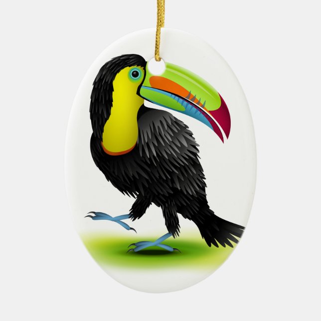 Toucan Ceramic Ornament (Front)
